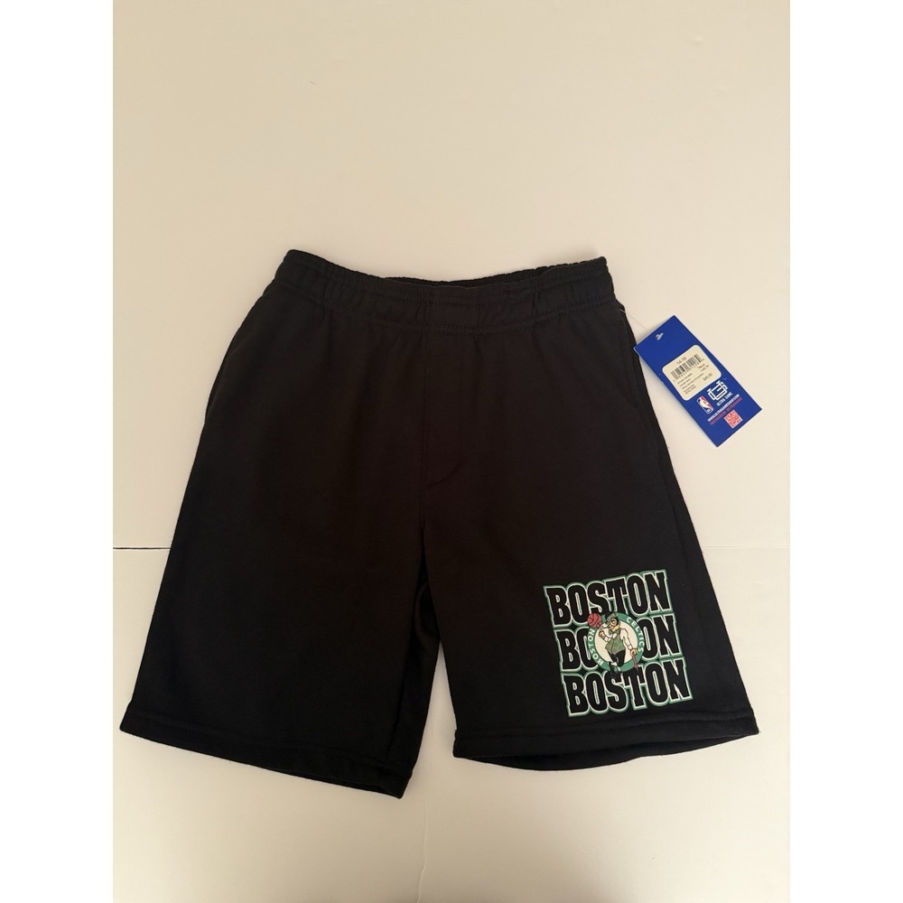 Boston Celtics Youth 14-16 Black Fleece Shorts NBA Ultra Game NWT